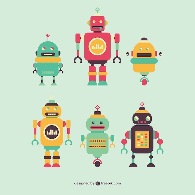 Retro robots set