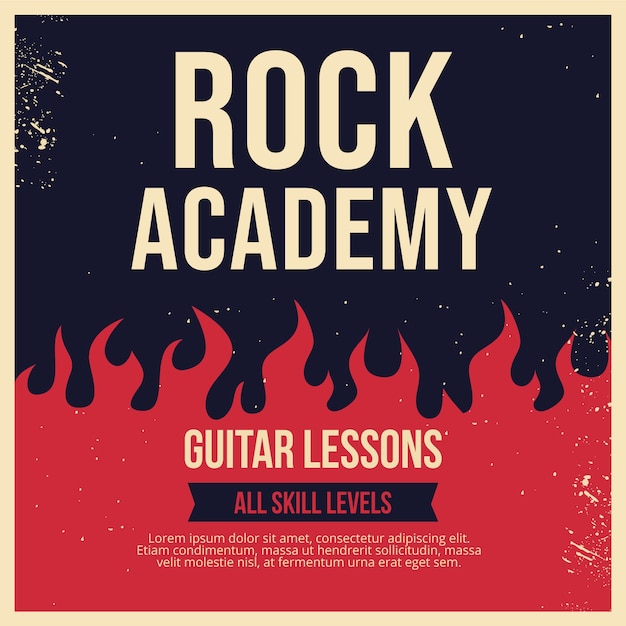 Retro rock and roll academy facebook post