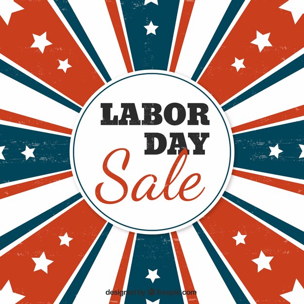 Retro sales background of american labor day 