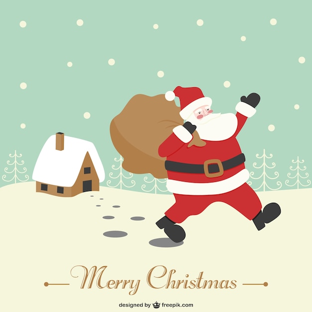 Free Vector retro santa claus vector