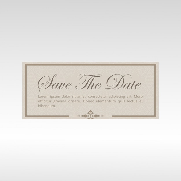 Free vector retro save the date template