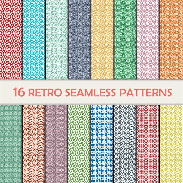 Retro seamless patterns