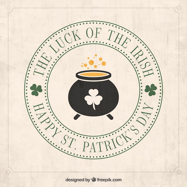 Free Vector retro st patrick card