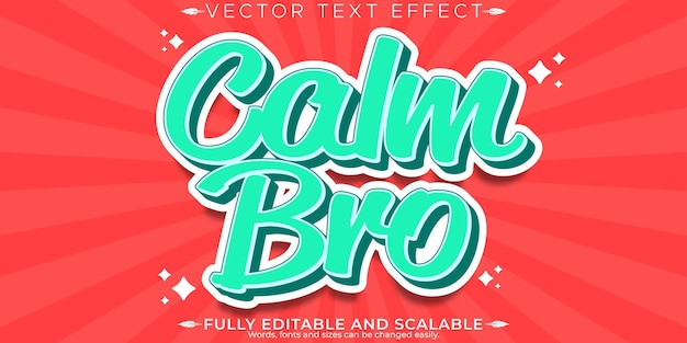 Free vector retro sticker text effect editable 70s and 80s text style