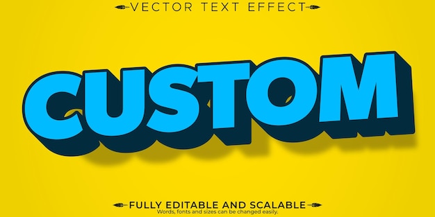 Free vector retro sticker text effect editable 70s and 80s text style