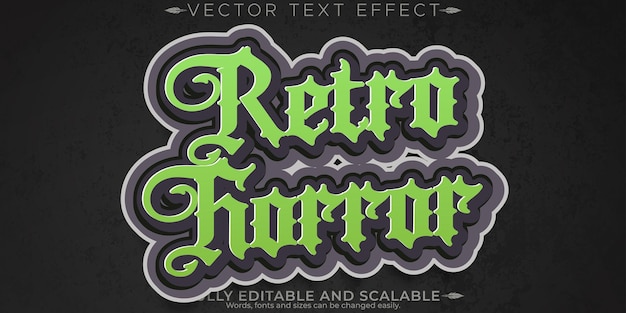 Free Vector retro sticker text effect editable 70s and 80s text style