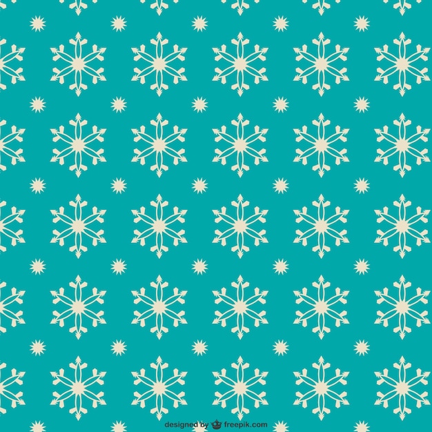 Retro style snowflakes pattern