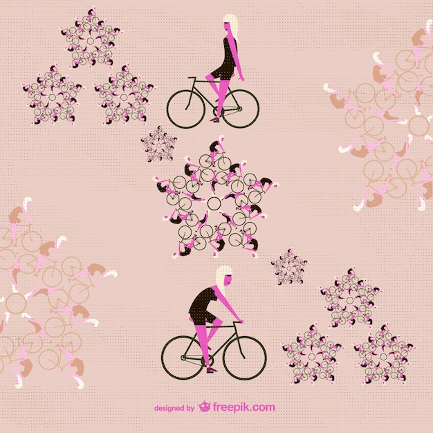 Free Vector retro summer ride floral vector