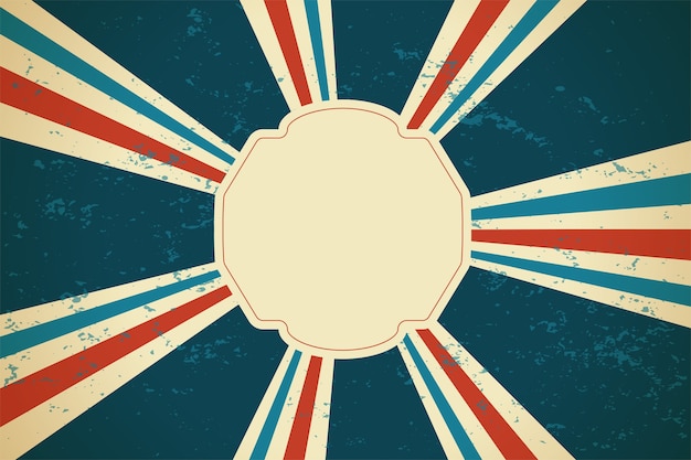 Free Vector retro sunburst rays background