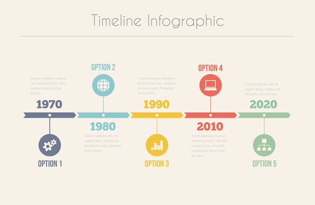 Retro Timeline Infographic