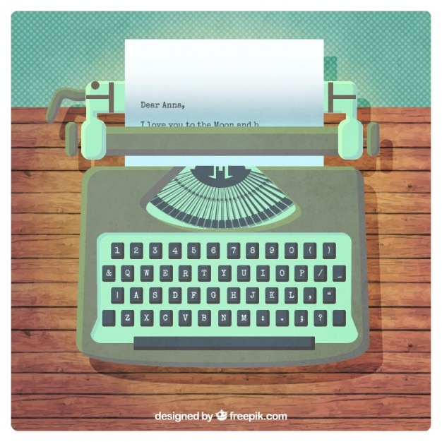 Free Vector retro typewriter