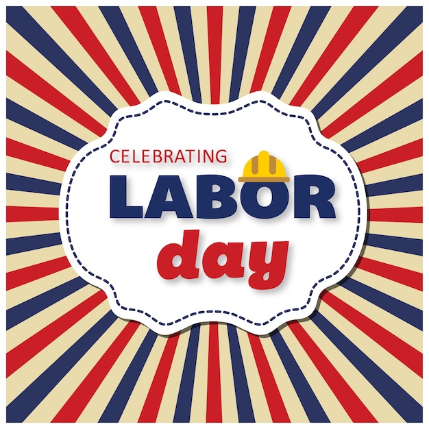 Free Vector retro usa typographic labor day design