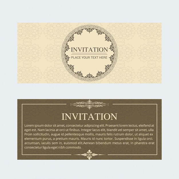 Free vector retro wedding invitation banner template