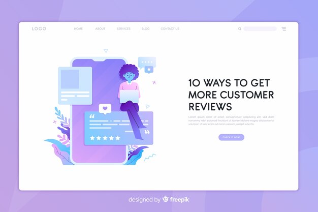 Reviews concept landing page