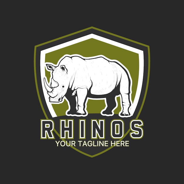 Rhino logo template design