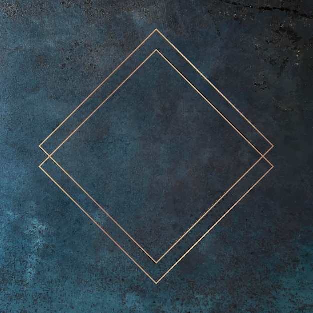 Free Vector rhombus gold frame on grunge background vector