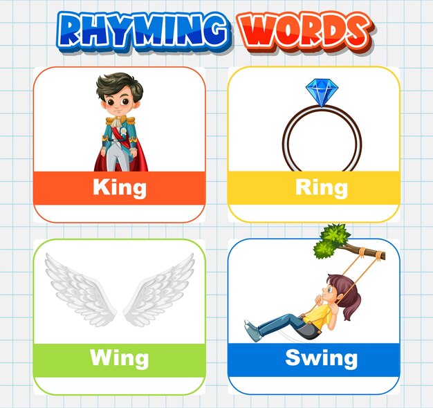 Rhyming Words Illustration for Kids