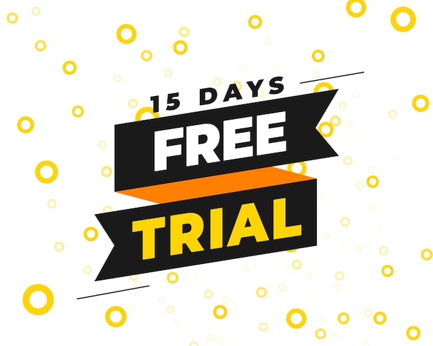 Free Vector ribbon style free 15 days trial offer background