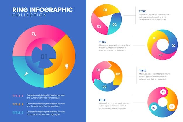 Ring infographic set