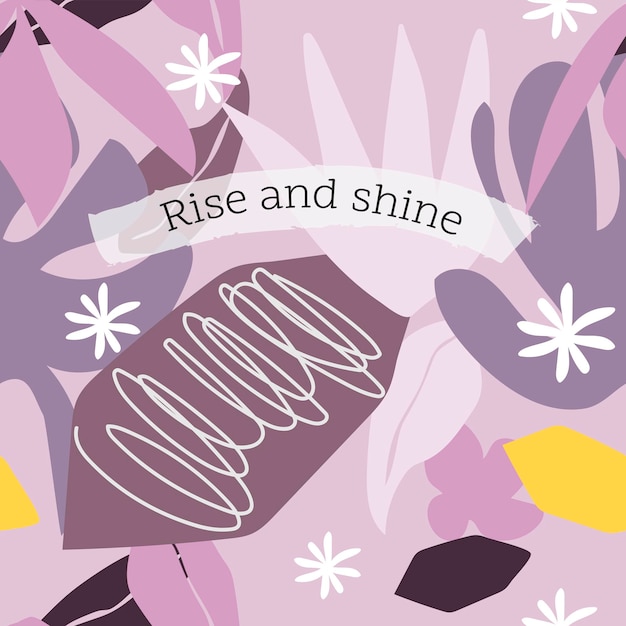 Free vector rise and shine post template, editable quote vector