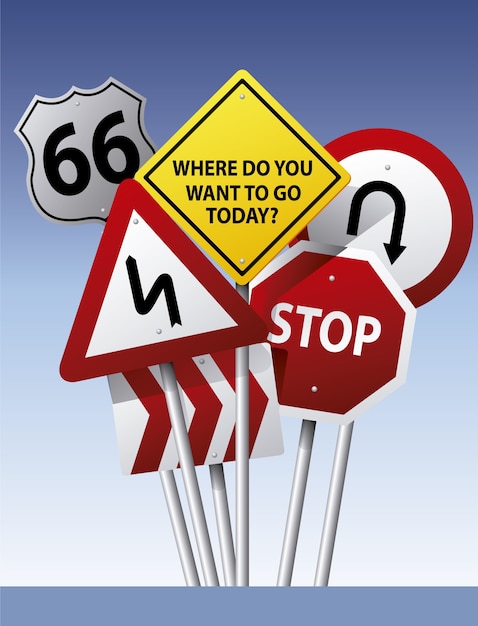 Road signs background