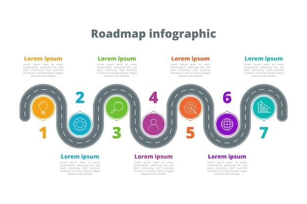 Roadmap infographic template