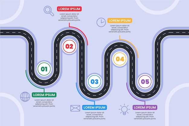 Roadmap infographic template