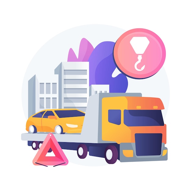 Free vector roadside assistance abstract concept illustration