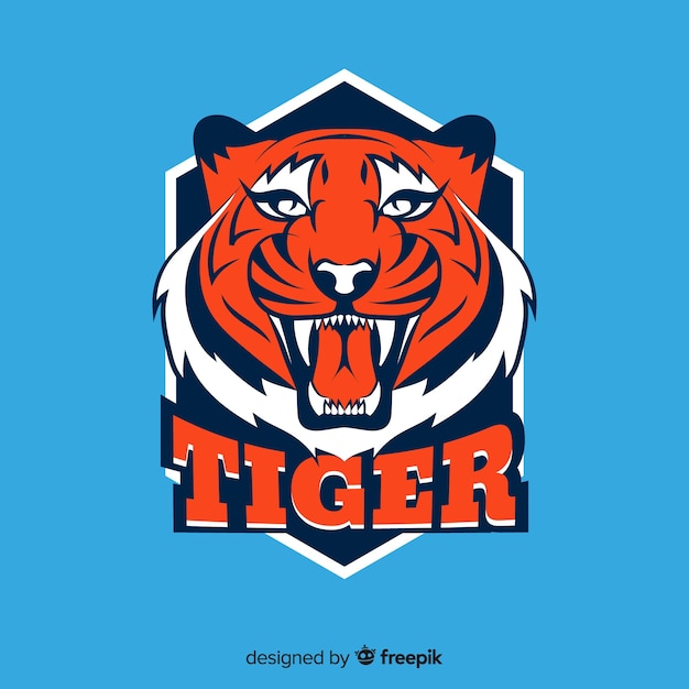 Free vector roaring tiger background