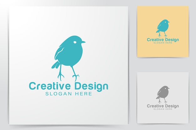 Free vector robin bird. love bird logo ideas. inspiration logo design. template vector illustration. isolated on white background