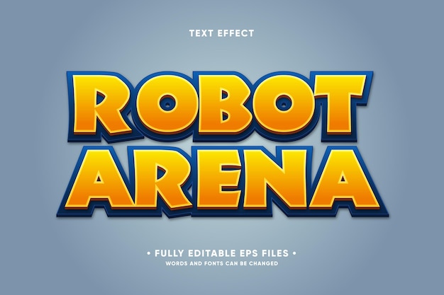 Robot arena text effect