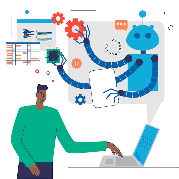 Robotic process automation illustration