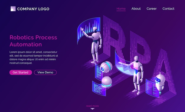 Robotic process automation landing page