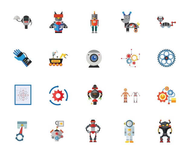 Robots icon set