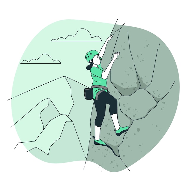 Free Vector rock climbing concept illustration