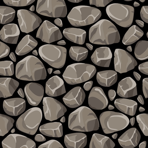 Free Vector rock stone seamless pattern