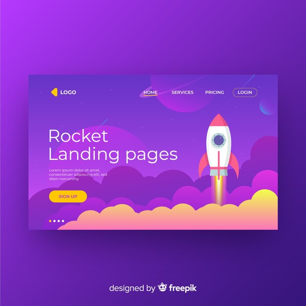 Rocket landing page