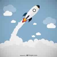 Free vector rocket launch vector