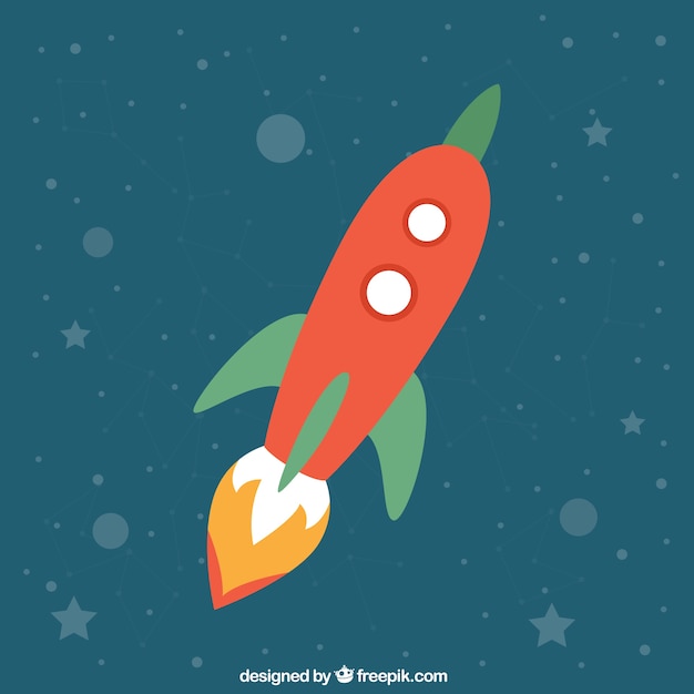 Free vector rocket launch