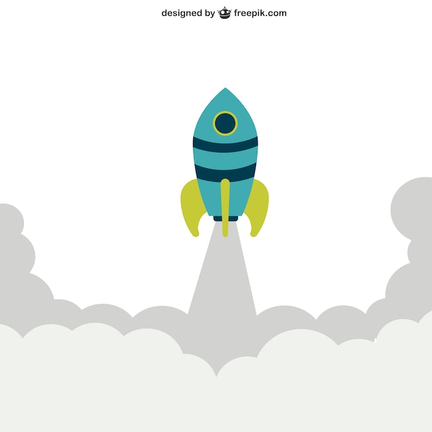 Free vector rocket launching