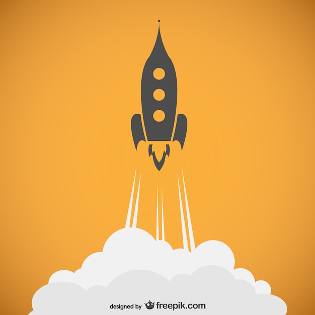 Free vector rocket outline vector