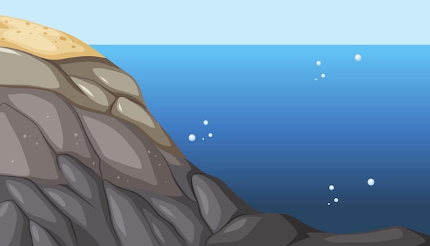 Free Vector rocky shore zonation background