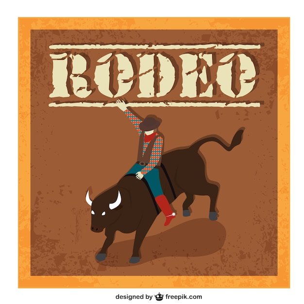 Free Vector rodeo cartoon vector