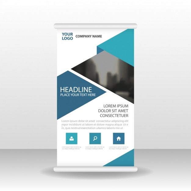 Free Vector roll up template design