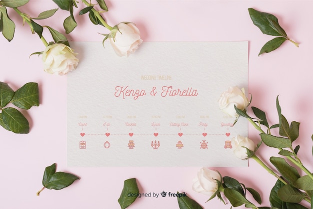 Free Vector romantic collection of wedding icons