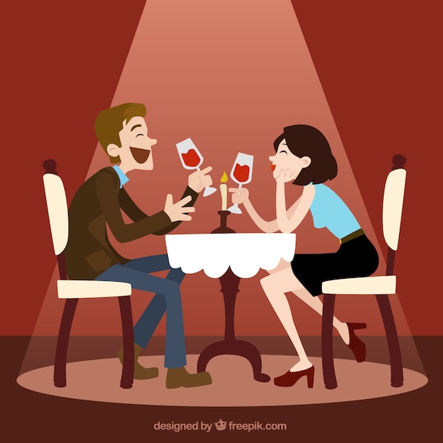 Free Vector romantic date