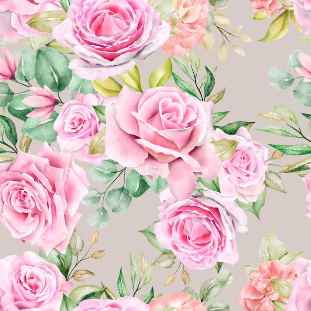 romantic floral seamless pattern