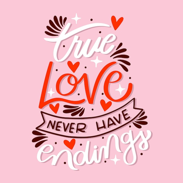 Romantic lettering design