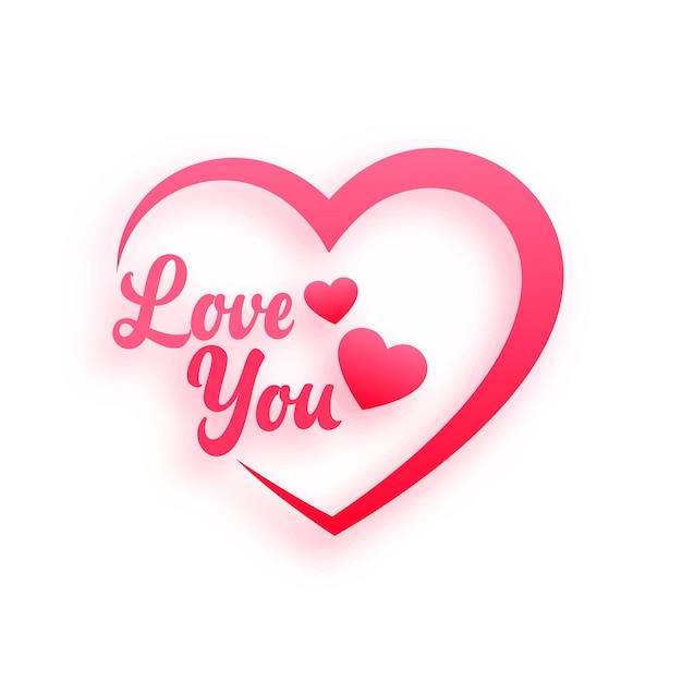 Romantic love message hearts background 