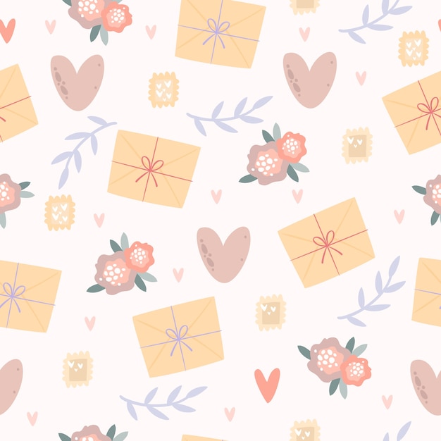 romantic pastel  seamless pattern